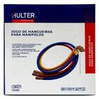 Jogo De Mangueiras Para Manifold Hulter 1/4"x1/4" 1,50m Ht501