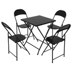 Jogo De Mesa 60x60 E Cadeiras De Ferro Dobravel Para Bar - Pr
