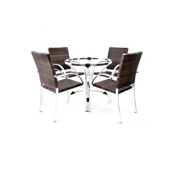Jogo De Mesa B4 De Aluminio Para Sala De Jantar Sala De Estar Piscina Varanda Edicula Leroy Merlin