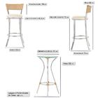 Jogo De Mesa Bistrô Com Tampo De Vidro Redondo 4 Banquetas Em