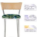 Jogo De Mesa Bistrô Com Tampo De Vidro Redondo 4 Banquetas Em