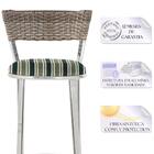 Jogo De Mesa Bistrô Com Tampo De Vidro Redondo 4 Banquetas Em