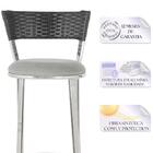 Jogo De Mesa Bistrô Com Tampo De Vidro Redondo 4 Banquetas Em