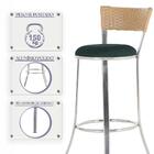 Jogo De Mesa Bistrô Com Tampo De Vidro Redondo 4 Banquetas Em