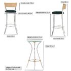 Jogo De Mesa Bistrô Com Tampo De Vidro Redondo 4 Banquetas Em