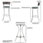 Jogo De Mesa Bistrô Com Tampo De Vidro Redondo 4 Banquetas Em