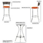 Jogo De Mesa Bistrô Com Tampo De Vidro Redondo 4 Banquetas Em