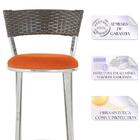 Jogo De Mesa Bistrô Com Tampo De Vidro Redondo 4 Banquetas Em