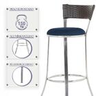 Jogo De Mesa Bistrô Com Tampo De Vidro Redondo 4 Banquetas Em