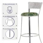 Jogo De Mesa Bistrô Com Tampo De Vidro Redondo 4 Banquetas Em