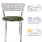 Jogo De Mesa Bistrô Com Tampo De Vidro Redondo 4 Banquetas Em