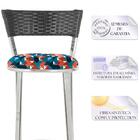 Jogo De Mesa Bistrô Com Tampo De Vidro Redondo 4 Banquetas Em