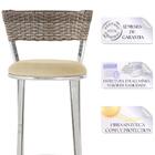 Jogo De Mesa Bistrô Com Tampo De Vidro Redondo 4 Banquetas Em