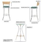 Jogo De Mesa Bistrô Com Tampo De Vidro Redondo 4 Banquetas Em