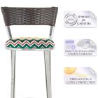 Jogo De Mesa Bistrô Com Tampo De Vidro Redondo 4 Banquetas Em