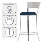 Jogo De Mesa Bistrô Com Tampo De Vidro Redondo 4 Banquetas Em