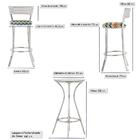 Jogo De Mesa Bistrô Com Tampo De Vidro Redondo 4 Banquetas Em