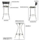 Jogo De Mesa Bistrô Com Tampo De Vidro Redondo 4 Banquetas Em