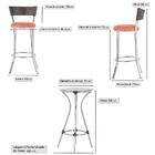 Jogo De Mesa Bistrô Com Tampo De Vidro Redondo 4 Banquetas Em