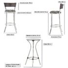 Jogo De Mesa Bistrô Com Tampo De Vidro Redondo 4 Banquetas Em