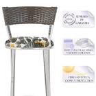 Jogo De Mesa Bistrô Com Tampo De Vidro Redondo 4 Banquetas Em