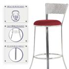 Jogo De Mesa Bistrô Com Tampo De Vidro Redondo 4 Banquetas Em