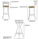 Jogo De Mesa Bistrô Com Tampo De Vidro Redondo 4 Banquetas Em