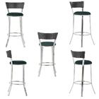 Jogo De Mesa Bistrô Com Tampo De Vidro Redondo 4 Banquetas Em