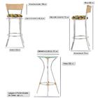 Jogo De Mesa Bistrô Com Tampo De Vidro Redondo 4 Banquetas Em