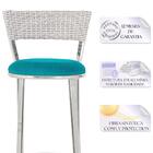 Jogo De Mesa Bistrô Com Tampo De Vidro Redondo 4 Banquetas Em