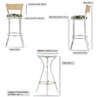 Jogo De Mesa Bistrô Com Tampo De Vidro Redondo 4 Banquetas Em