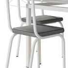 Jogo De Mesa Branco 75cm Com 4 Cadeiras 119 Branco/platina