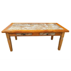 Jogo De Mesa Clark Em Madeira De Demolição - Cód 2186