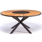 Jogo De Mesa Com 8 Cadeiras Fibra Sintética E Alumínio