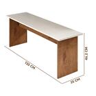 Jogo De Mesa Com Dois Bancos Natura Off White Primor Zanzini