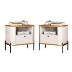 Jogo De Mesa De Cabeceira Bali Off White Nature Preto