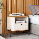 Jogo De Mesa De Cabeceira Bali Off White Nature Preto