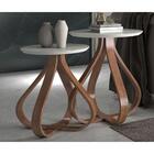 Jogo De Mesa De Canto Bella Redonda Off White