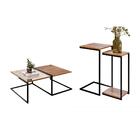 Jogo De Mesa De Centro E Mesas Laterais Xangai Demolição Preto