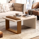 Jogo De Mesa De Centro E Painel Bonnie Pérola Nature Ripado