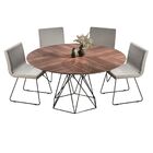 Jogo De Mesa De Jantar Gante E 4 Cadeiras Harel - 1 20m