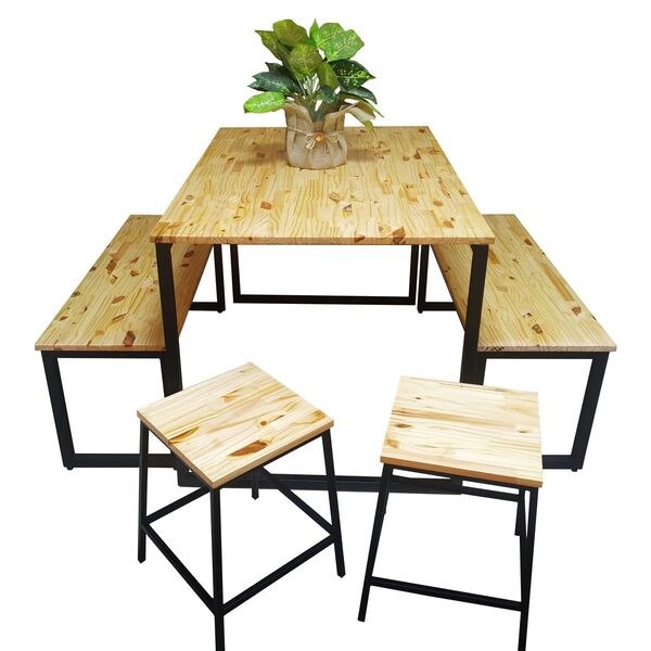 Jogo De Mesa De Jantar New Pinus 6 Lugares