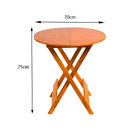 Jogo De Mesa Dobravel Com 4 Cadeiras Tampo Redondo 70x70 Mel