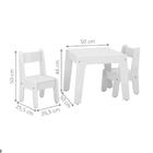 Jogo De Mesa E 2 Cadeiras Infantil Honduras Branco Brilho
