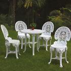 Jogo De Mesa E 4 Cadeiras Plásticas Colonial Branca