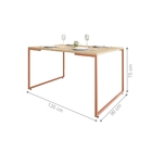 Jogo De Mesa E Aparador Poseidon Natura Cobre