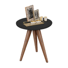 Jogo De Mesa E Apoio Decorativos Preto - Quality Móveis