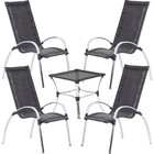 Jogo De Mesa E Cadeiras De Alumínio Em Fibra Sintética Área E