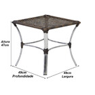 Jogo De Mesa E Cadeiras De Alumínio Em Fibra Sintética Área E