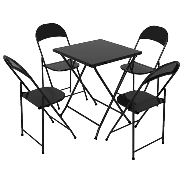Jogo De Mesa E Cadeiras De Ferro Dobravel Para Area Gourmet -